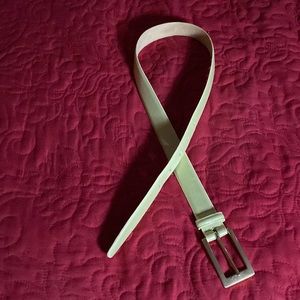 Light green Italian leather belt